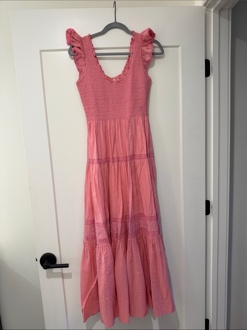 Pink Ruffled Maxi Dress by love shack fancy